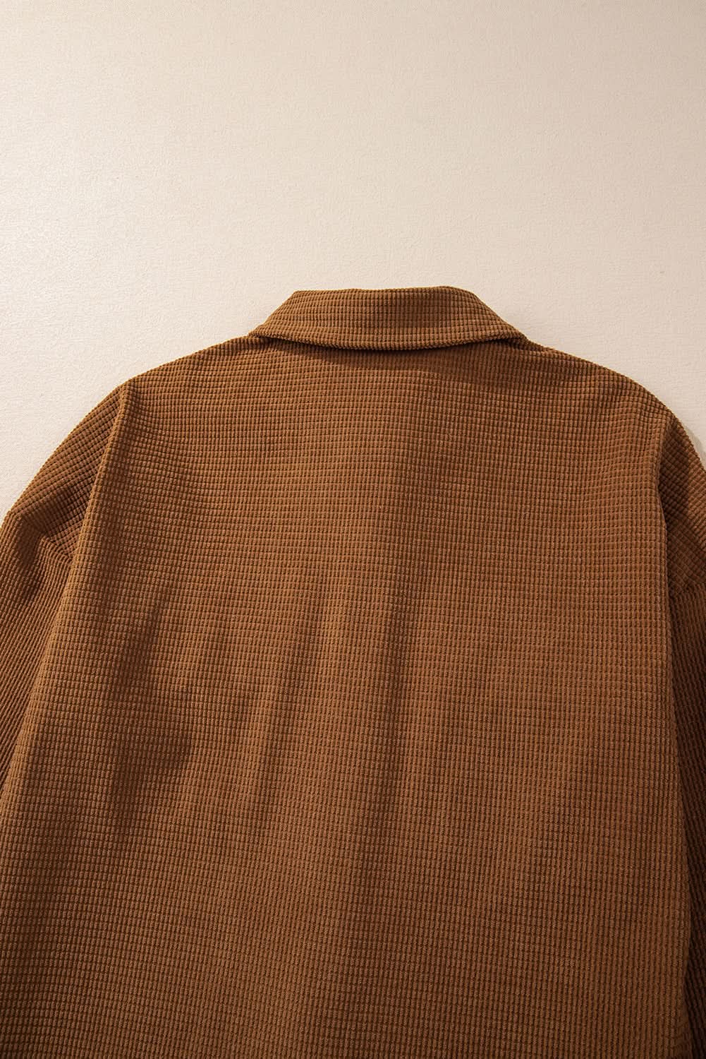 Shorts Love Salve Brown textured shacket with pockets