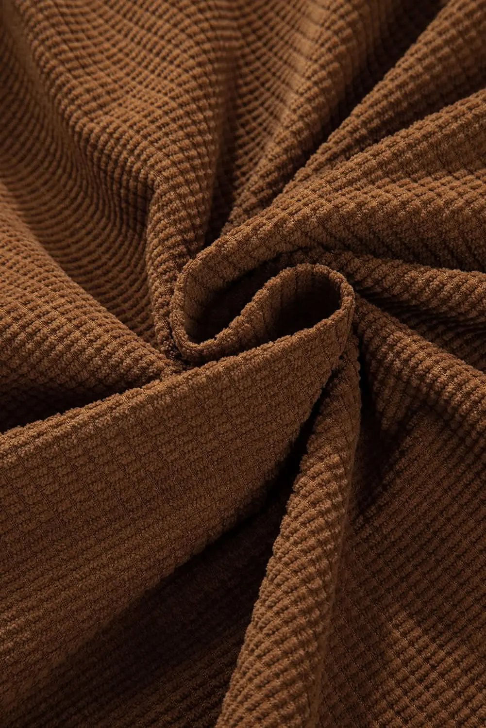 Shorts Love Salve Brown textured shacket with pockets