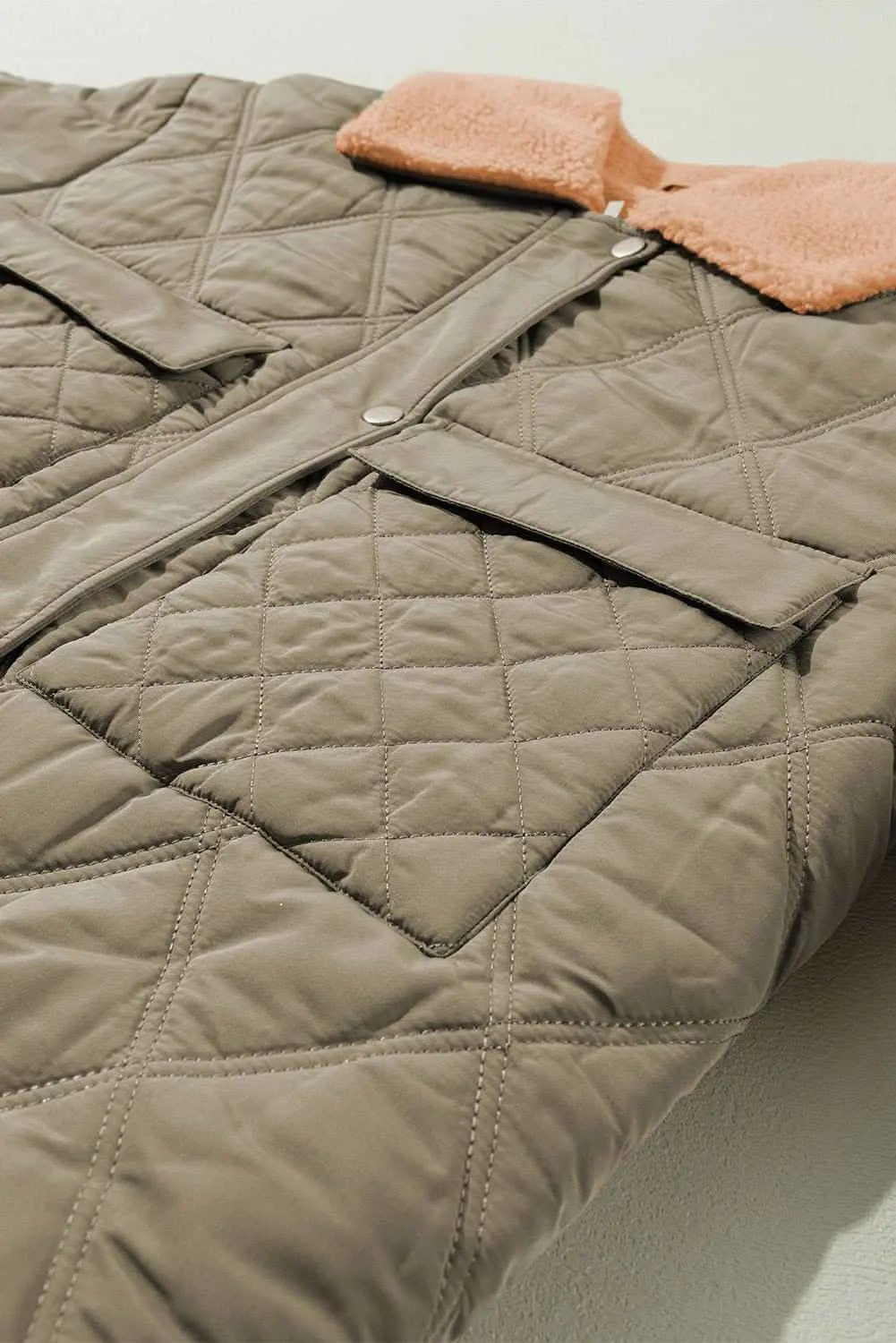 Jackets Love Salve Green Puffer Jacket Women's Winter Wear Warm & Cozy Casual Coat