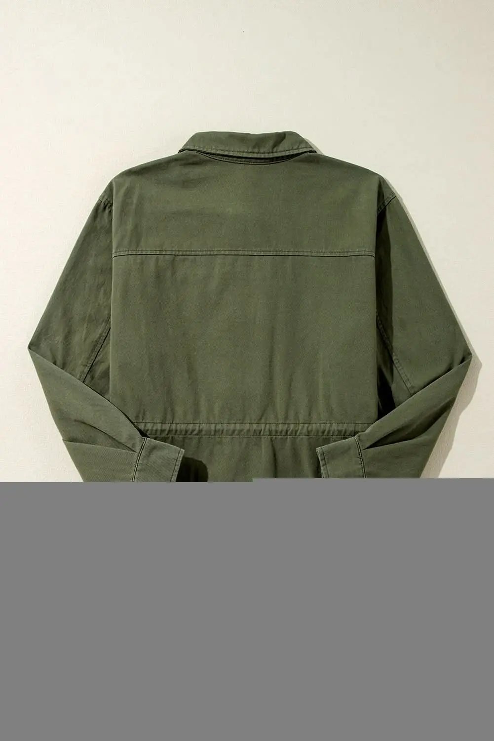 Jackets Love Salve Moss green collared jacket for women