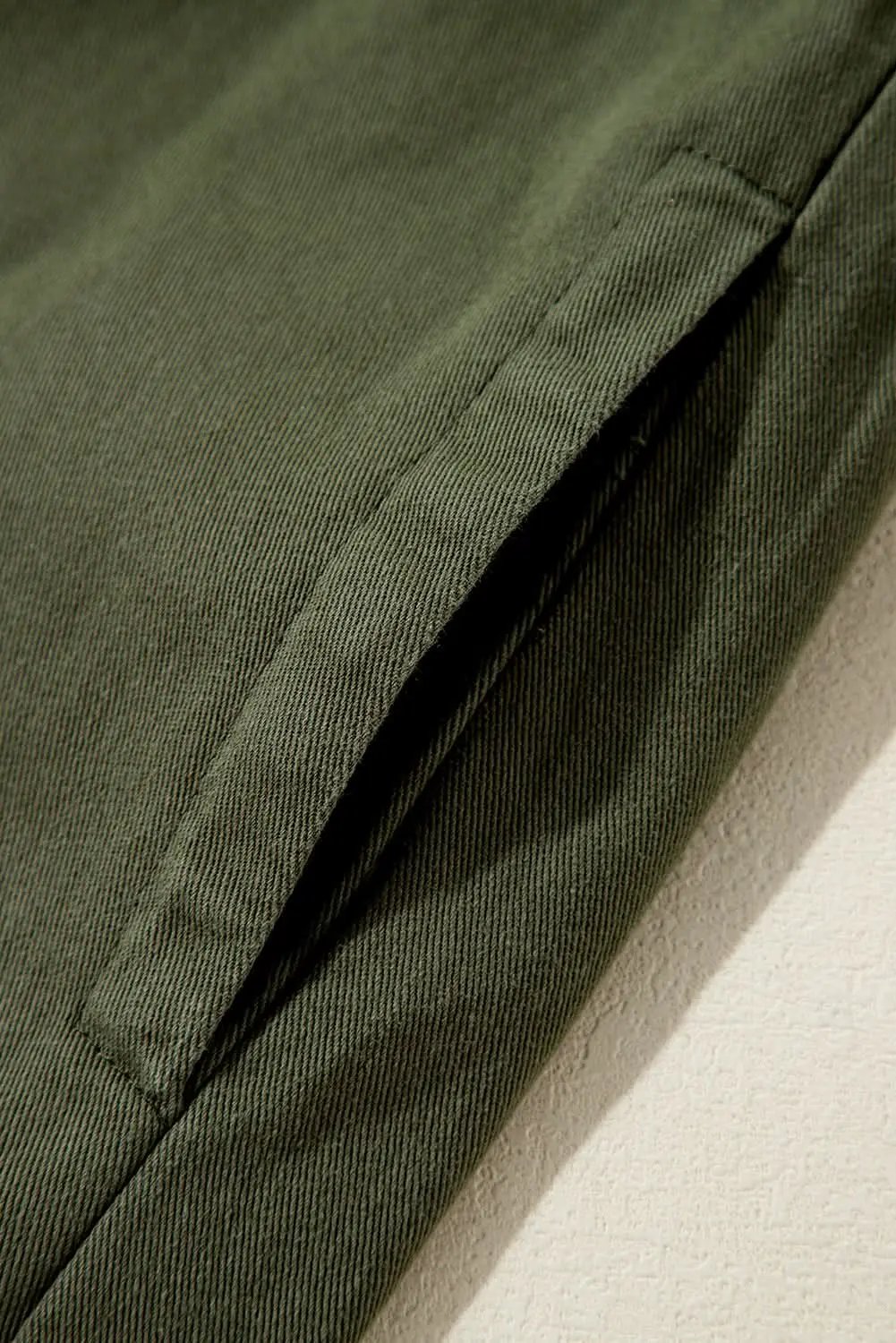 Jackets Love Salve Moss green collared jacket for women
