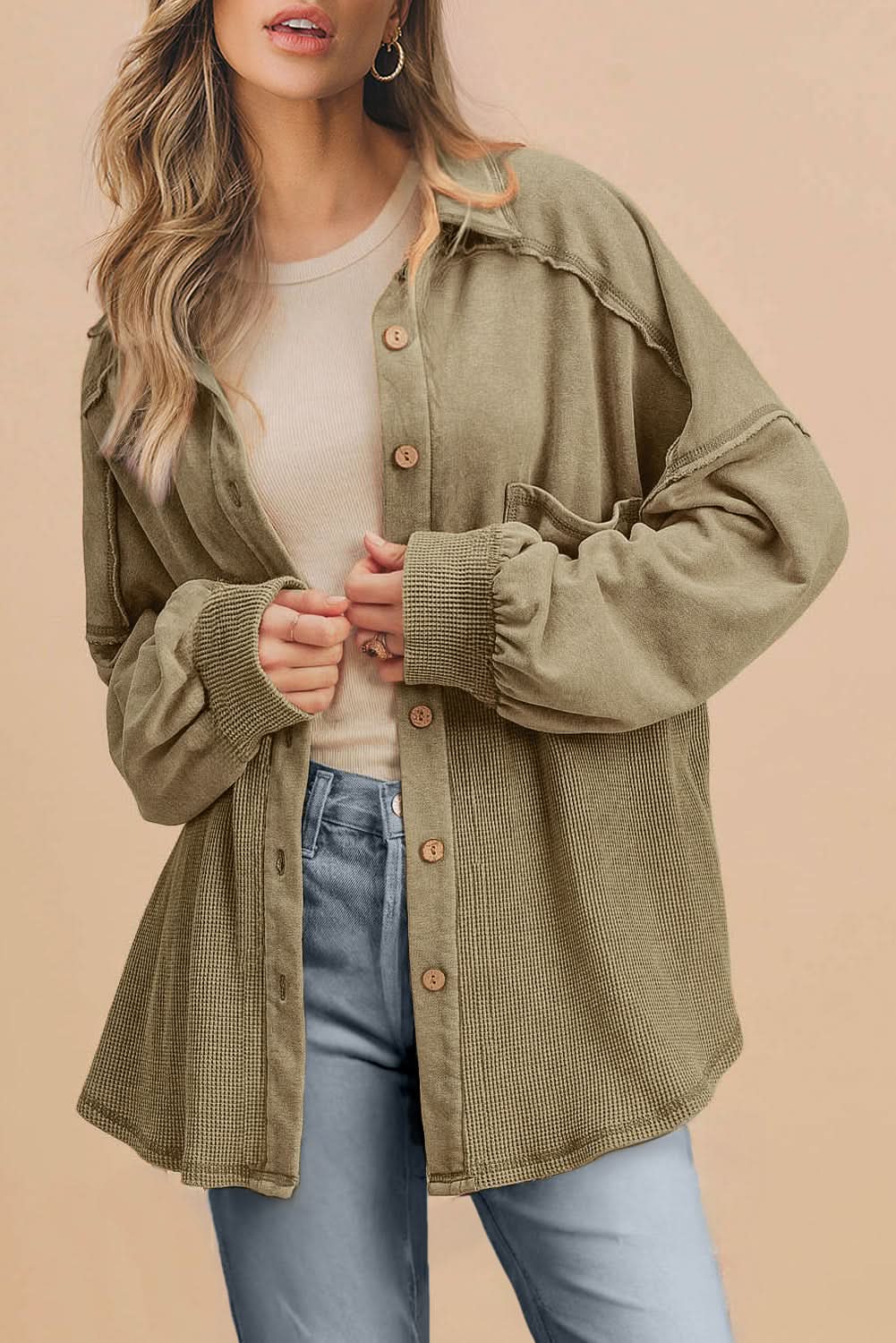 Sweaters Love Salve Moss green oversized shacket