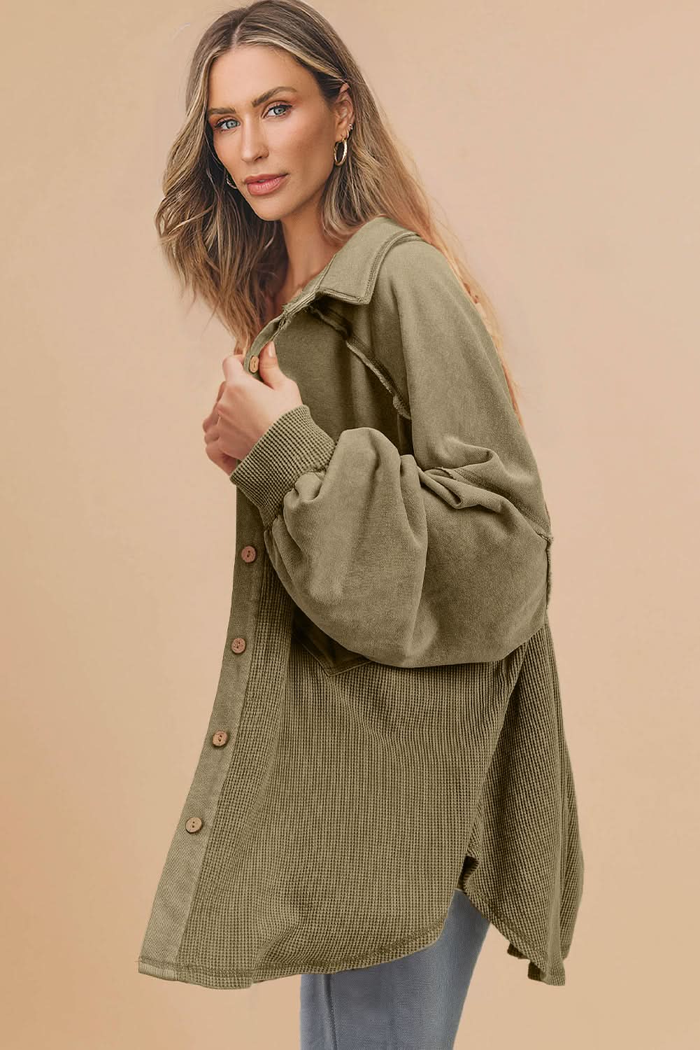Sweaters Love Salve Moss green oversized shacket