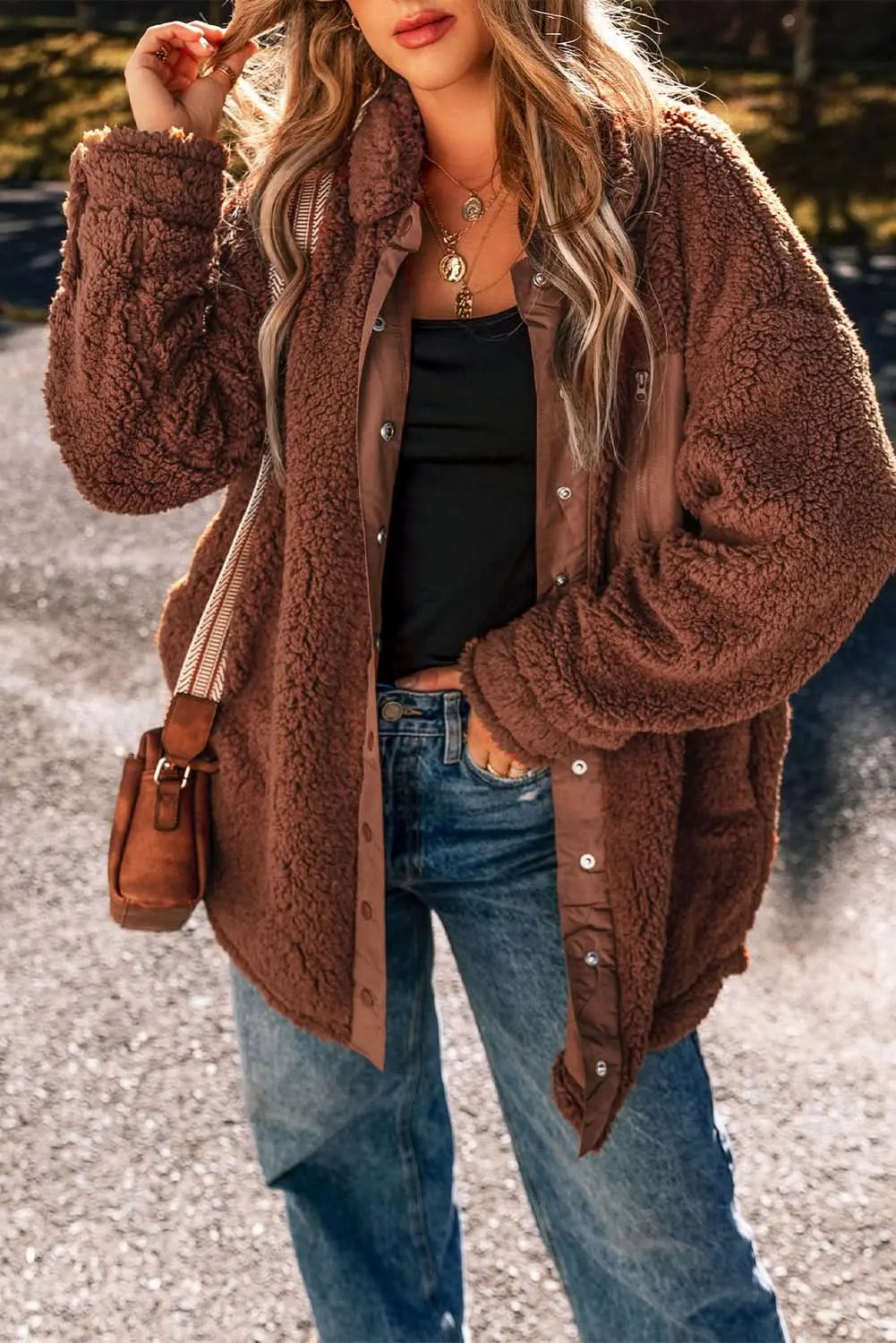 Jackets Love Salve Cozy red teddy bear jacket
