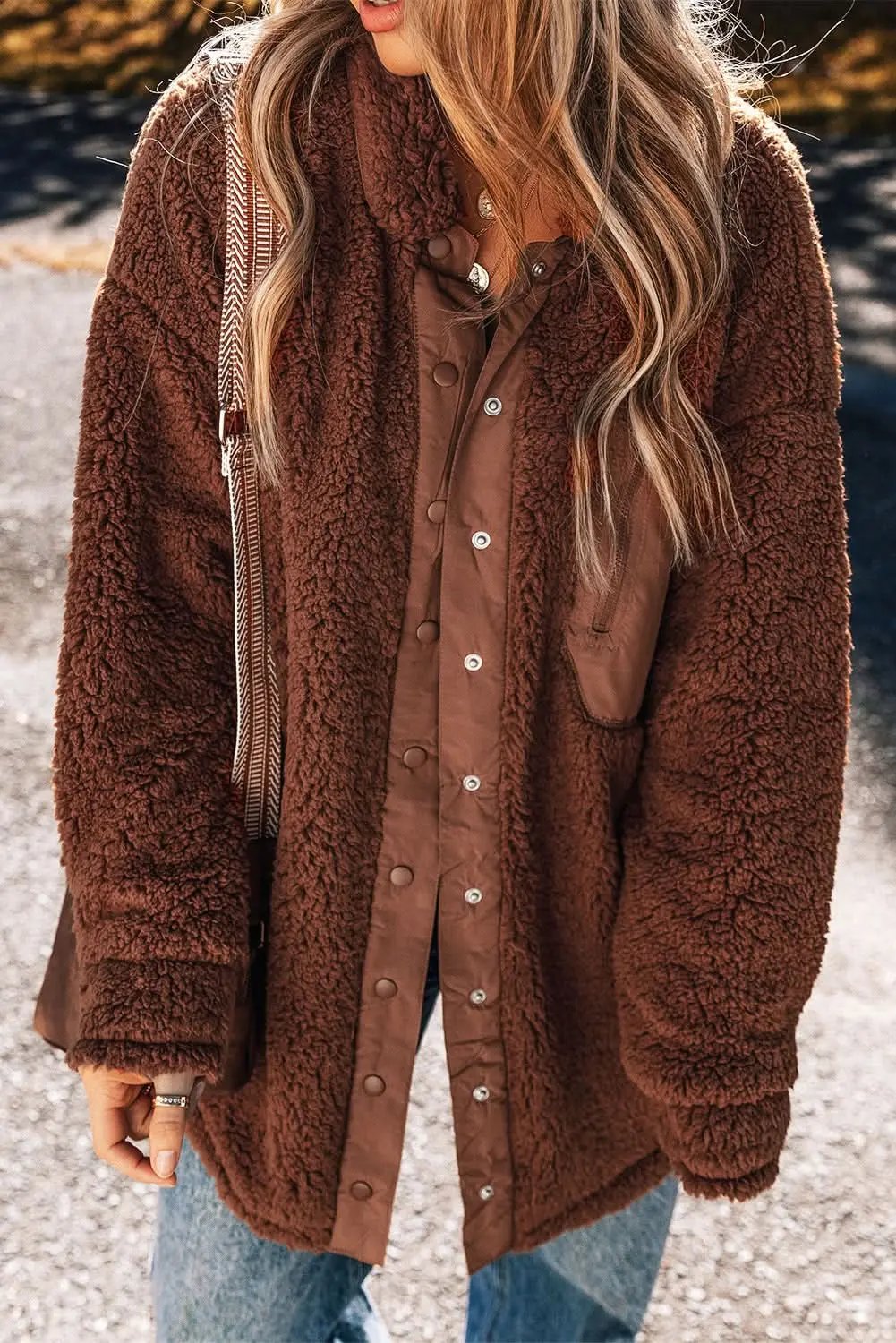 Jackets Love Salve Cozy red teddy bear jacket