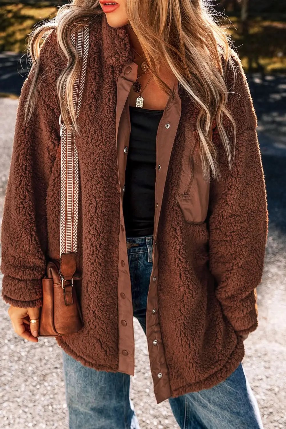Jackets Love Salve Cozy red teddy bear jacket