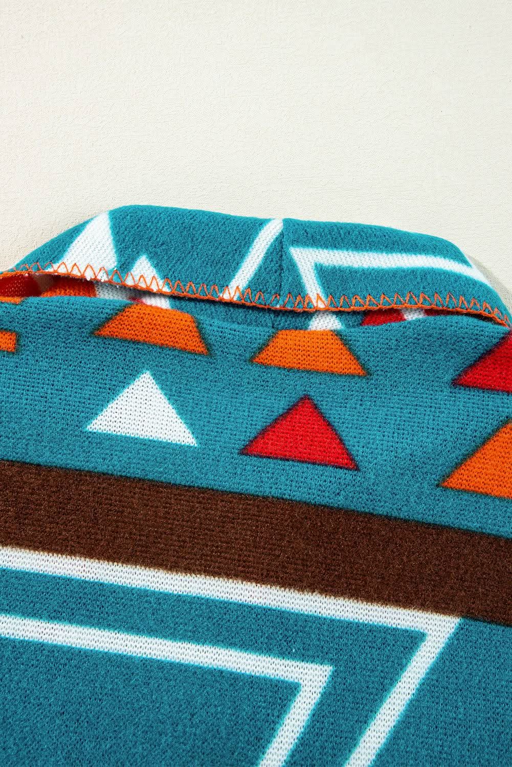 Jackets Love Salve Sky blue aztec bell sleeve jacket