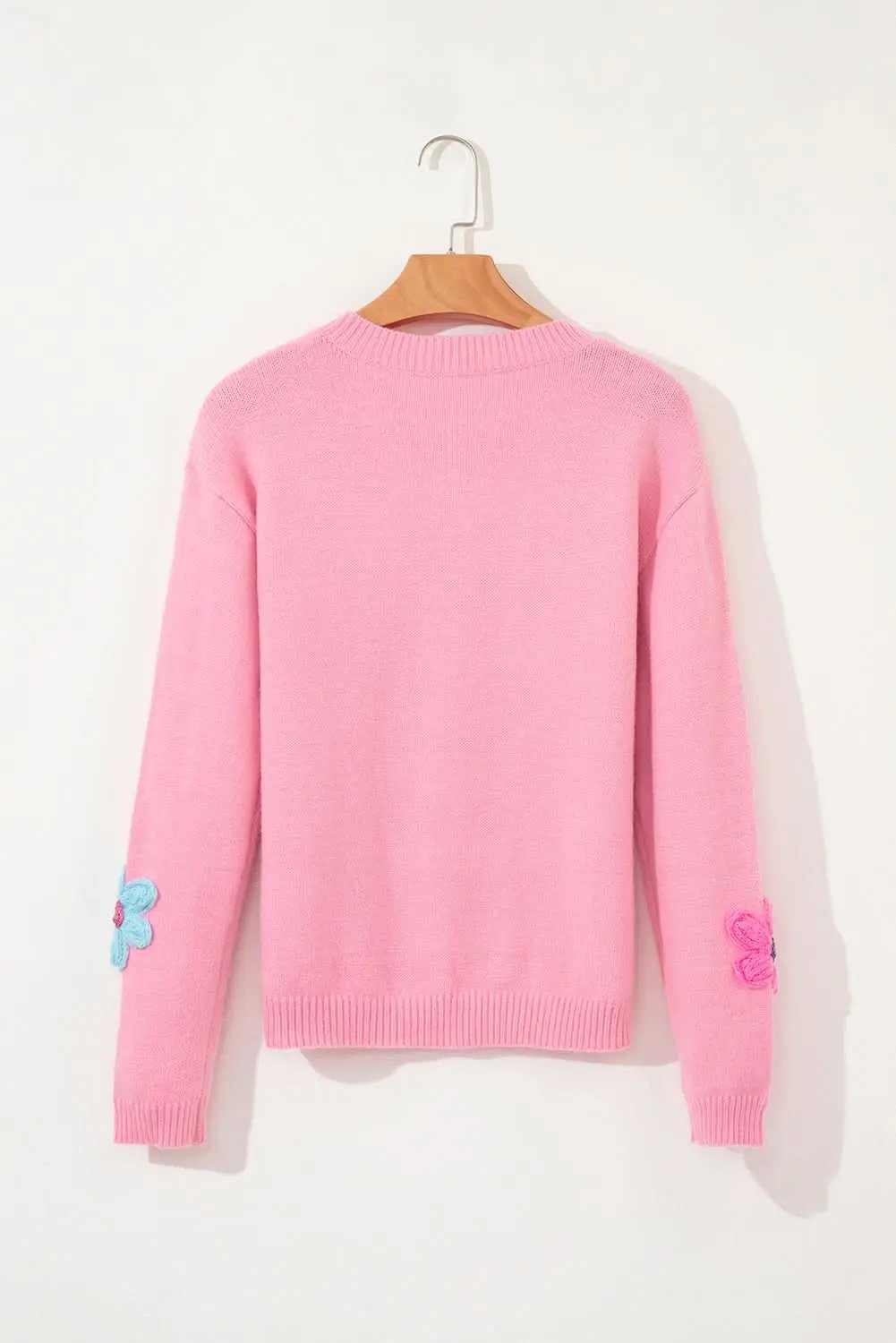 Sweaters Love Salve Chic pink floral button cardigan