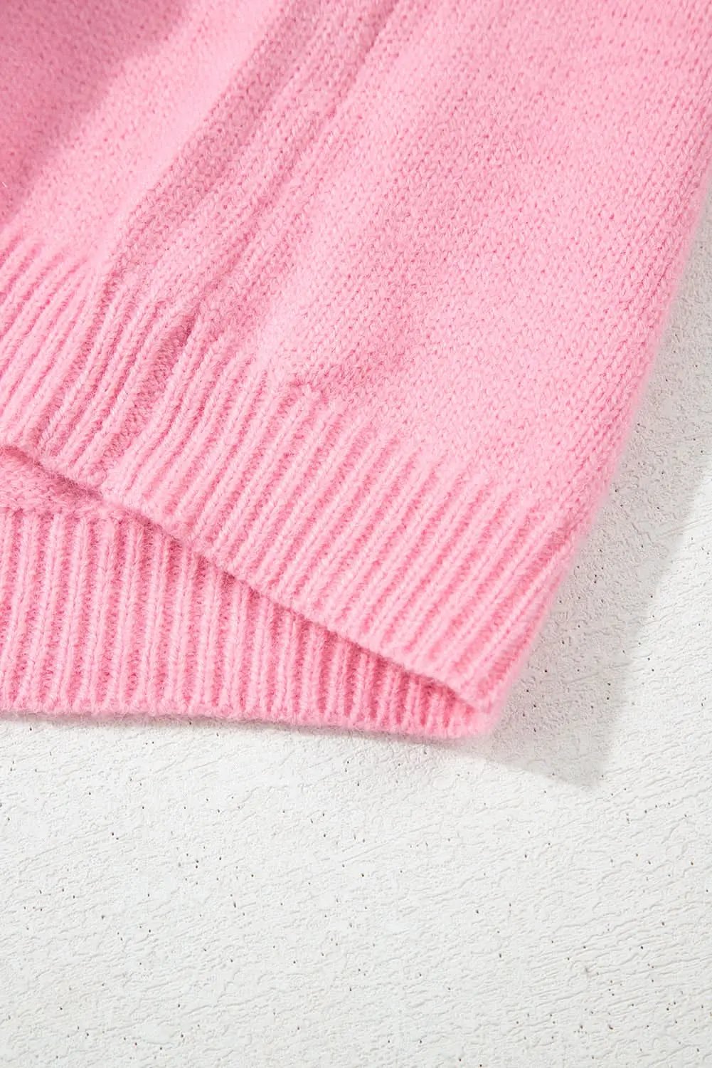 Sweaters Love Salve Chic pink floral button cardigan