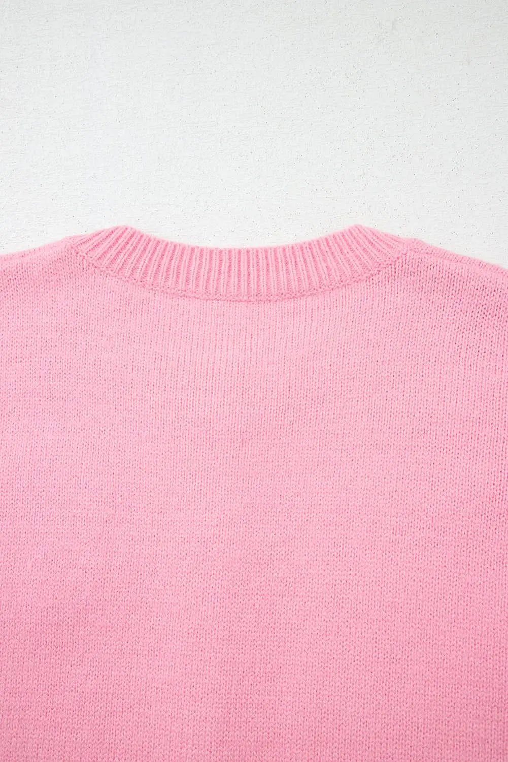 Sweaters Love Salve Chic pink floral button cardigan