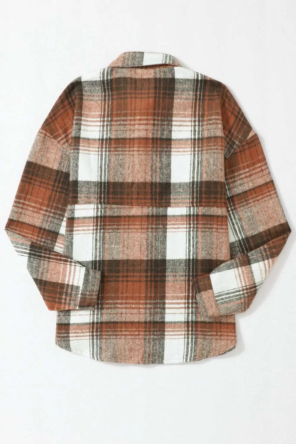 Accessories Love Salve Brown Plaid Flap Pockets Shacket