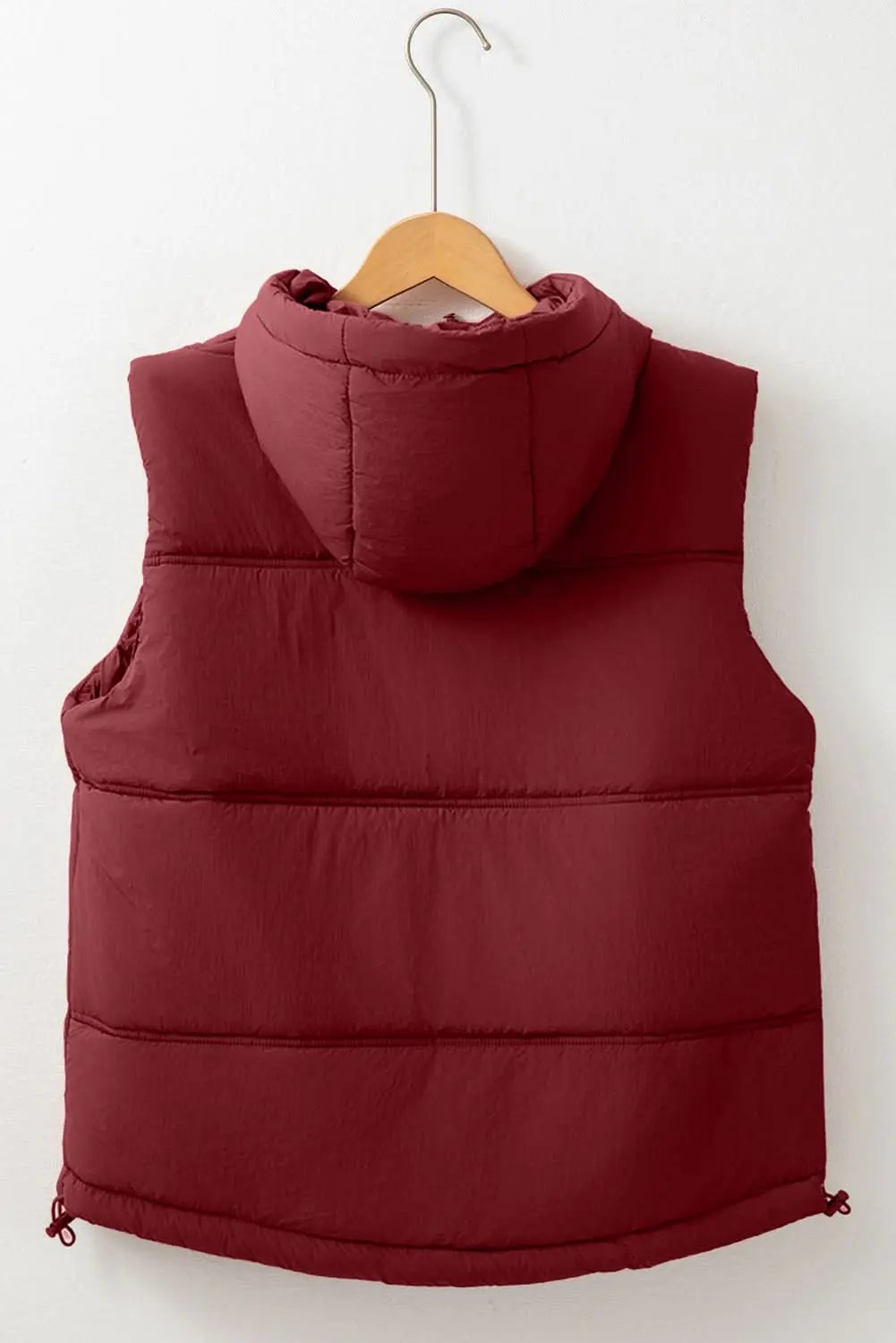 Outerwear/Vests Love Salve Clay hooded puffer vest with pockets