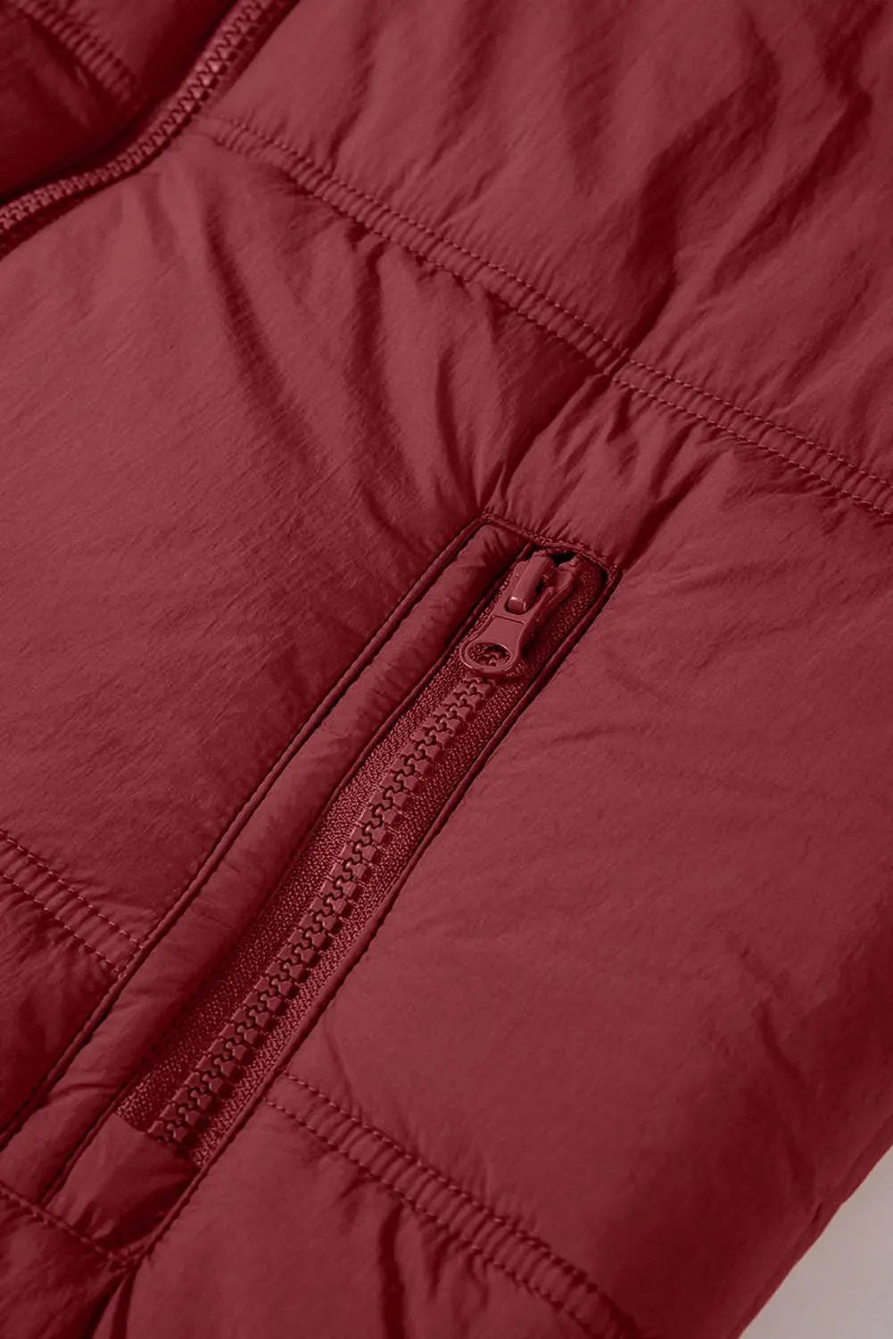 Outerwear/Vests Love Salve Clay hooded puffer vest with pockets