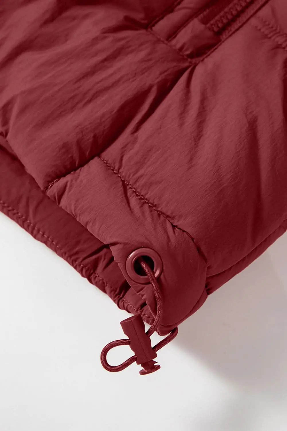 Outerwear/Vests Love Salve Clay hooded puffer vest with pockets