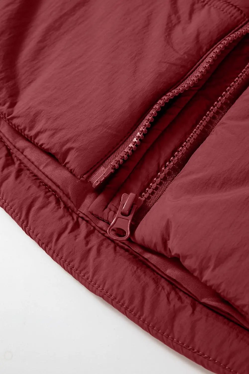 Outerwear/Vests Love Salve Clay hooded puffer vest with pockets
