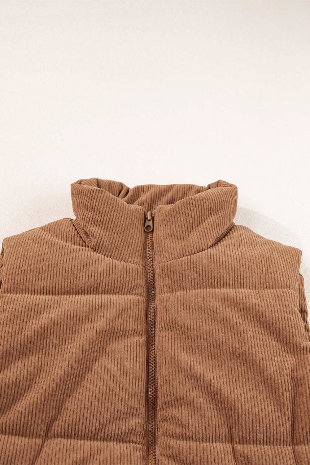 Outerwear/Vests Love Salve Cozy coffee corduroy vest