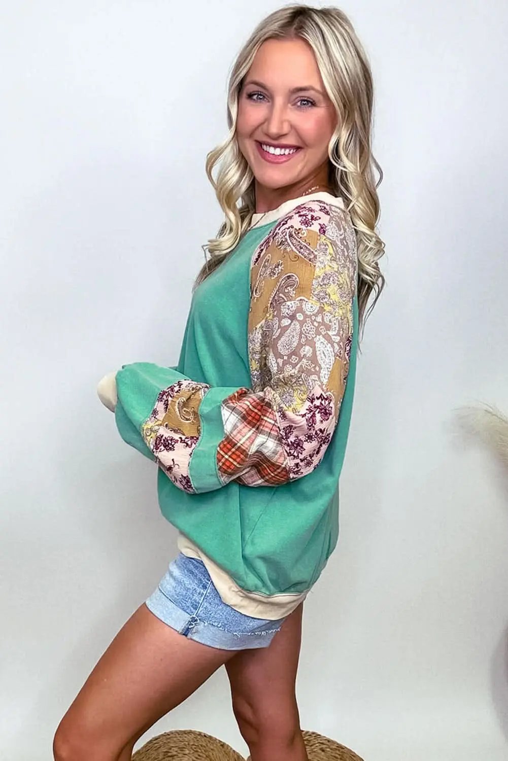Women's Sweatshirt Sweatshirt - Soft & Comfy Daily Wear - Sky Blue Pullover