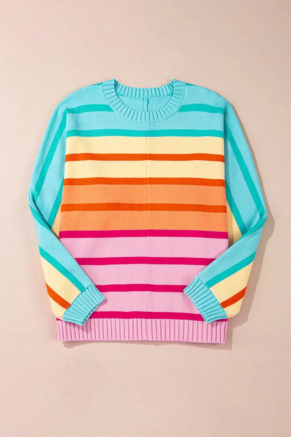 Sweaters Love Salve Loose-fit yellow striped sweater