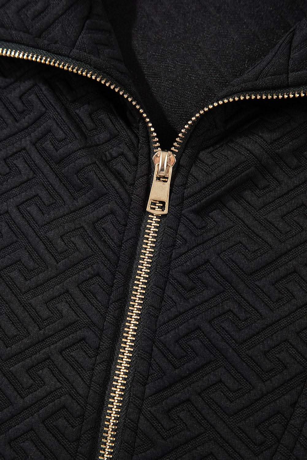 Pants Love Salve Textured black half-zip sweatshirt