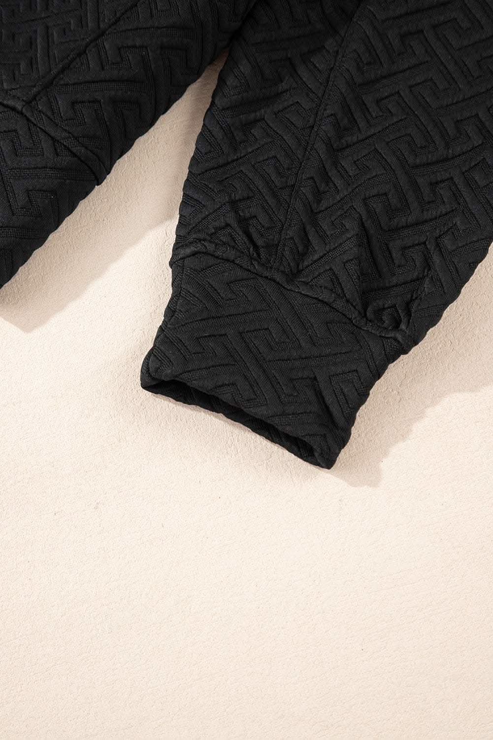 Pants Love Salve Textured black half-zip sweatshirt