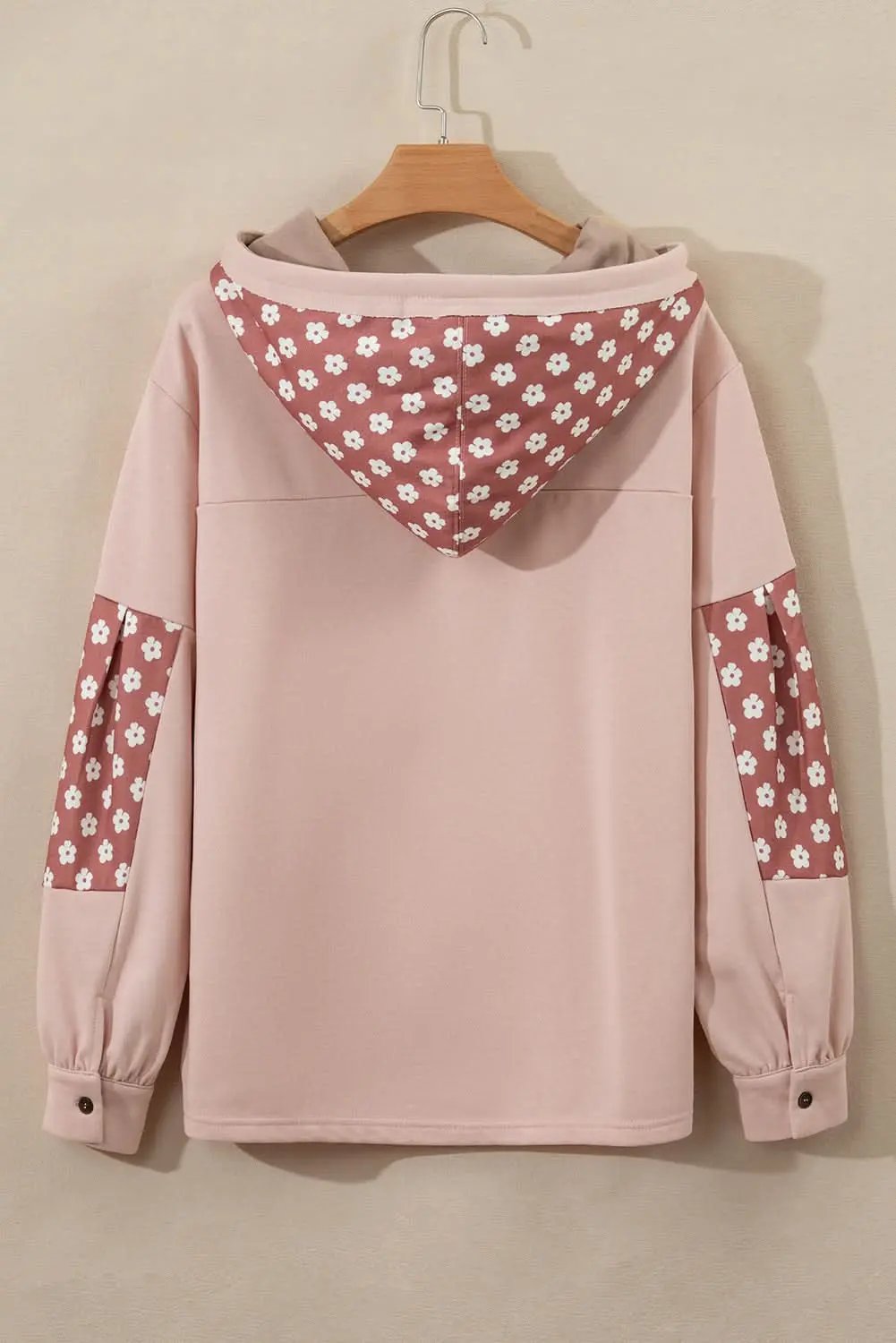 Women's Hoodie - Floral Star Patchwork - Casual Winter Top