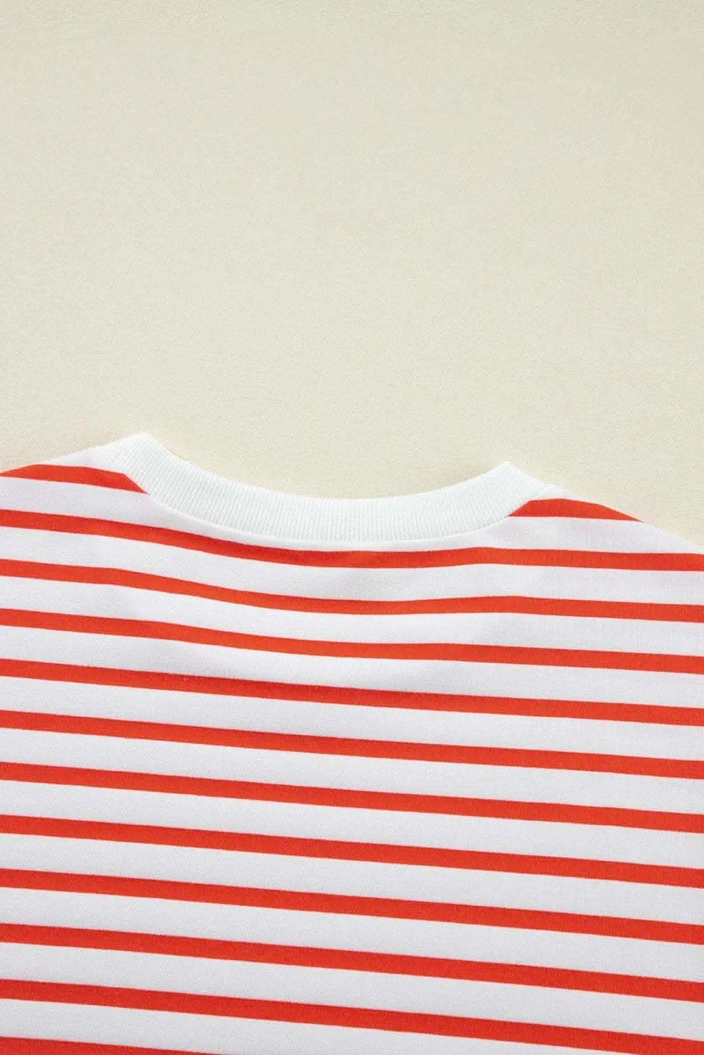 Sweatshirts & Hoodies Love Salve Chic orange stripe oversized sweatshirt