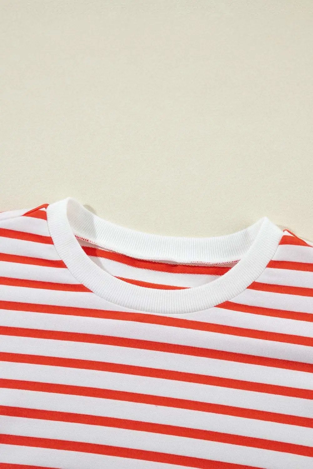 Sweatshirts & Hoodies Love Salve Chic orange stripe oversized sweatshirt