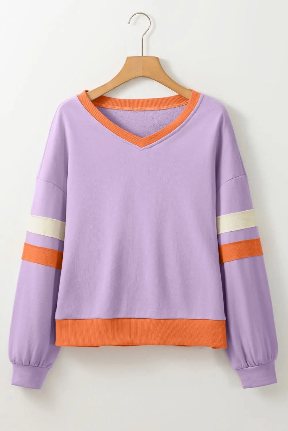 Sweaters Love Salve Orchid bouquet v-neck sweatshirt