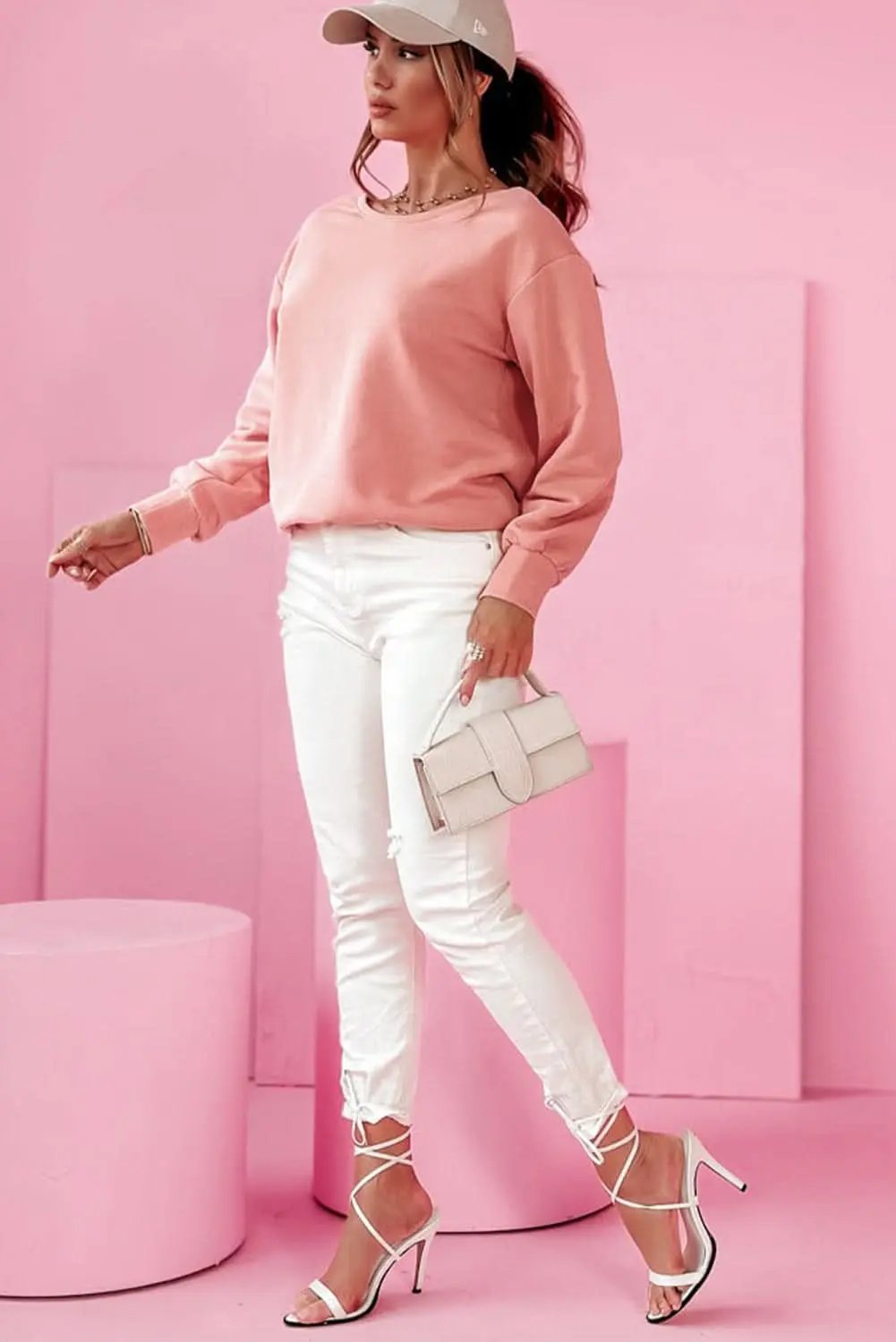 Accessories Love Salve Pale chestnut back bow sweatshirt