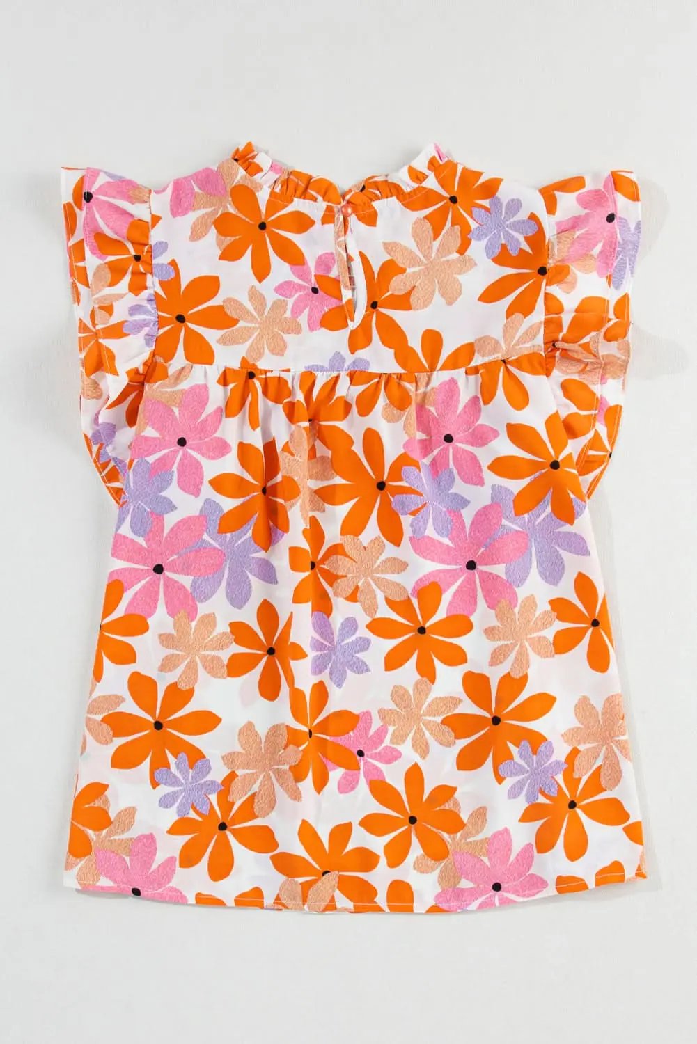 Floral Smocked Top with Ruffled Sleeves | Love Salve