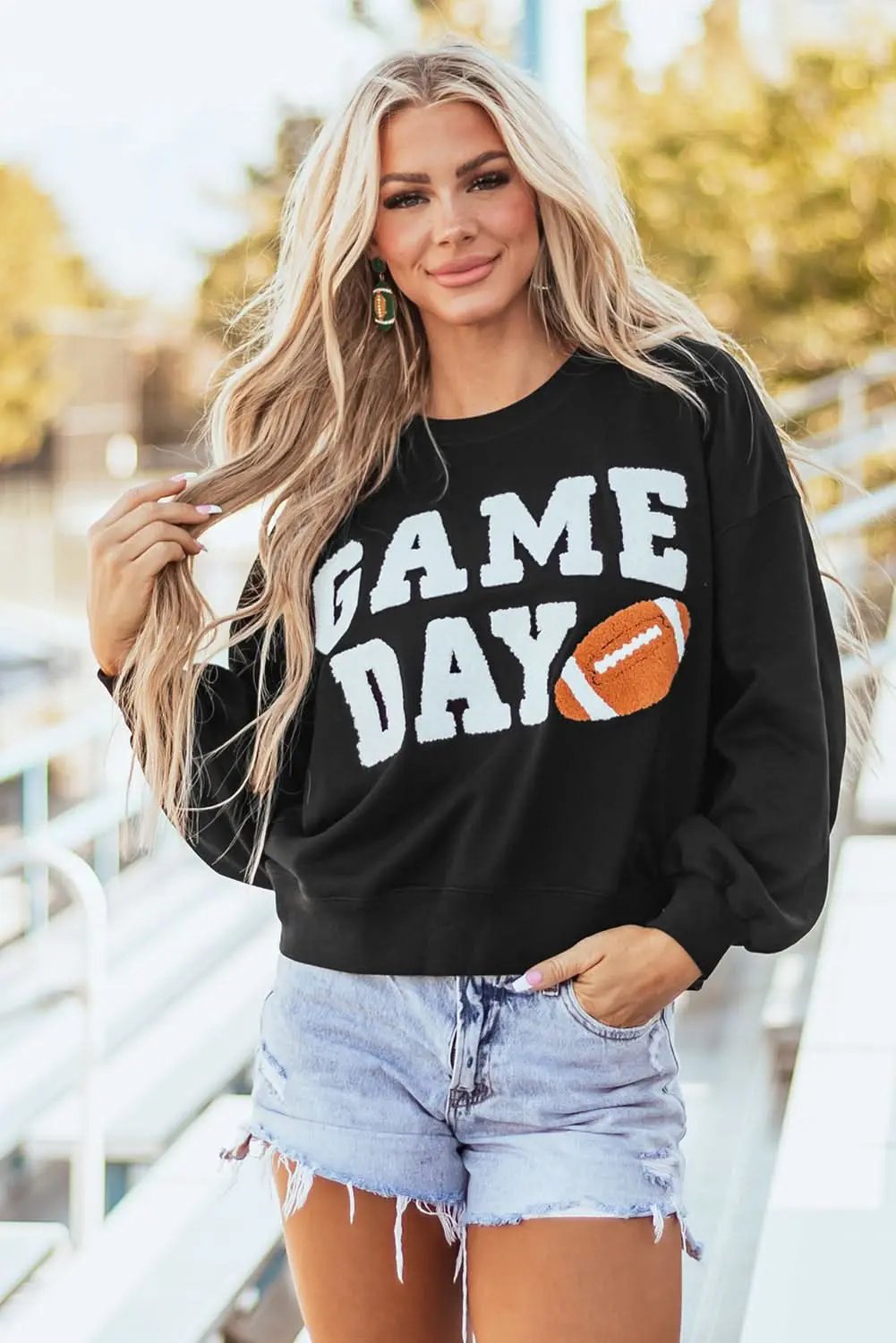 Sweaters Love Salve Black game day varsity sweatshirt