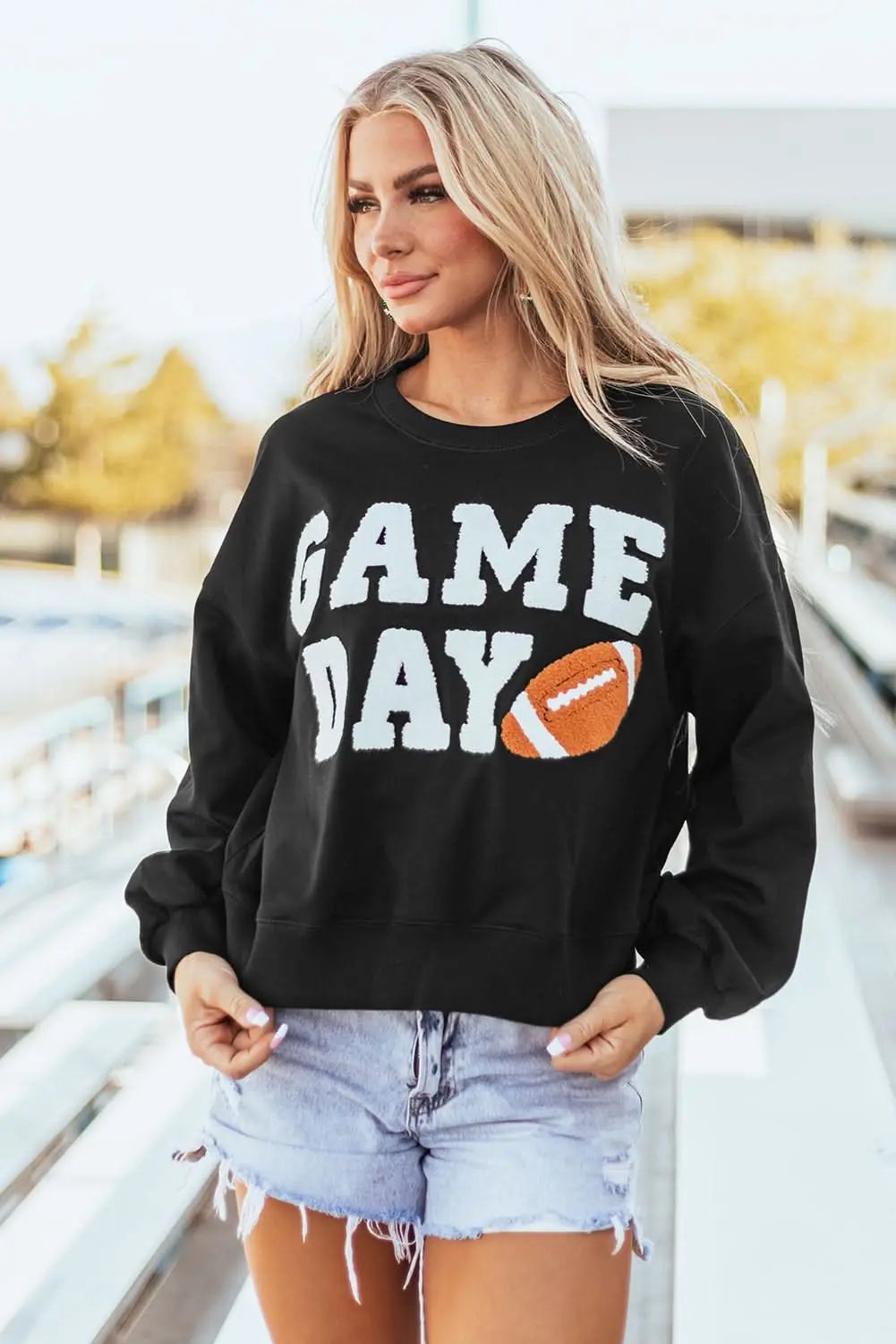 Sweaters Love Salve Black game day varsity sweatshirt