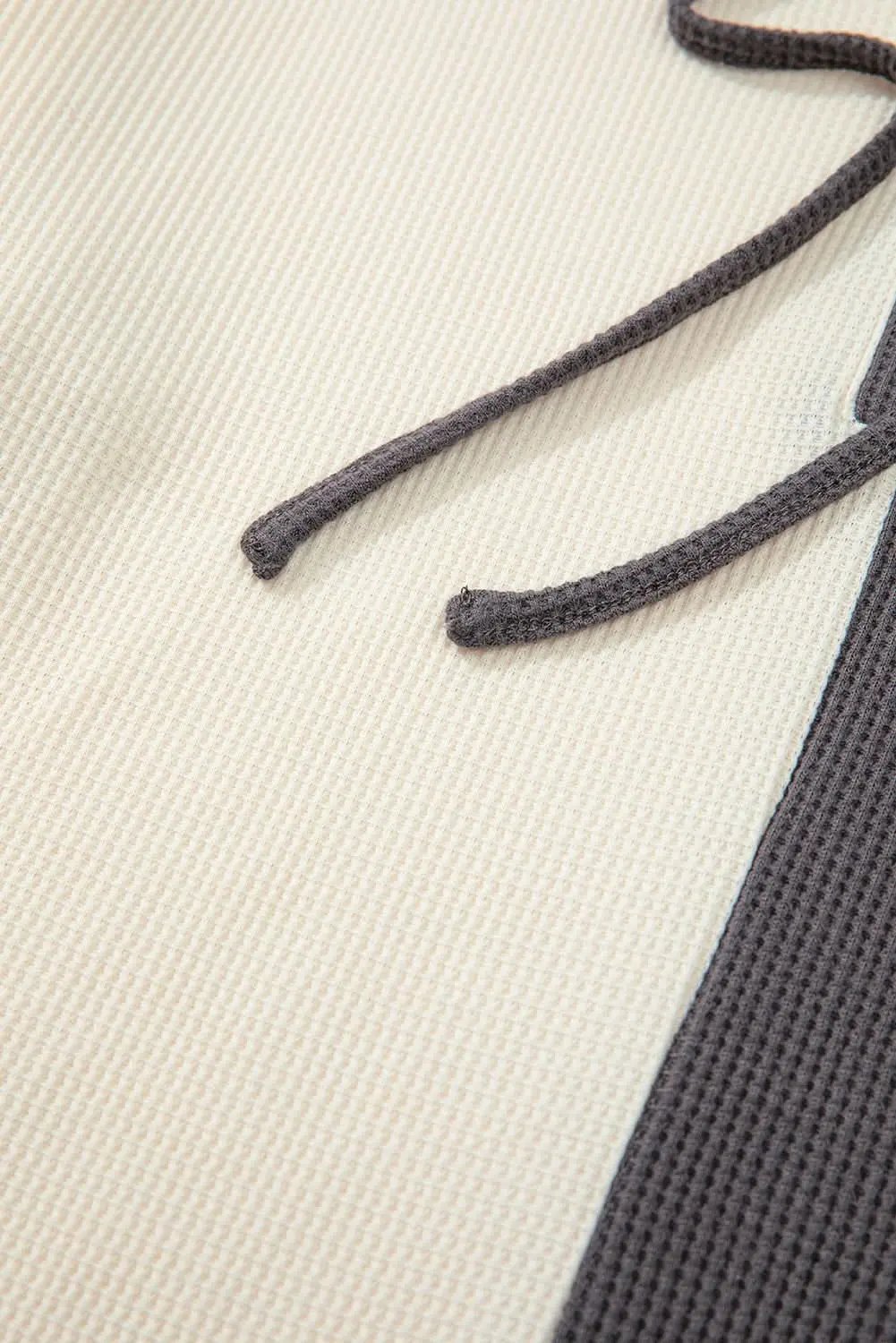 Jackets Love Salve Dark Grey Waffle Colorblock Buttons Placket Drop S