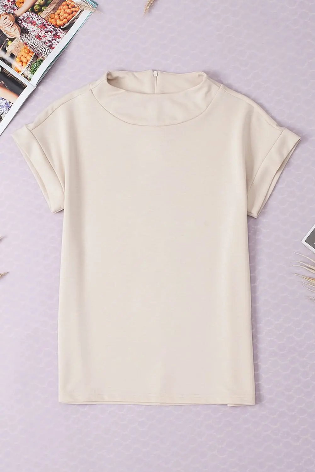 Crew Neck Viscose Blend Tee | Love Salve Soft