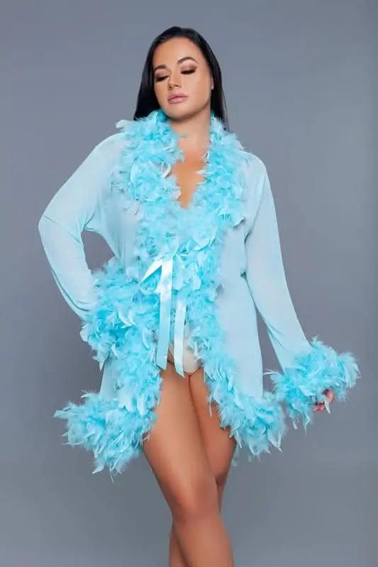T-Shirts Premium BE WICKED Lux Robe - Elegant White, One Size Fits Most, Comfortable & Stylish Loungewear