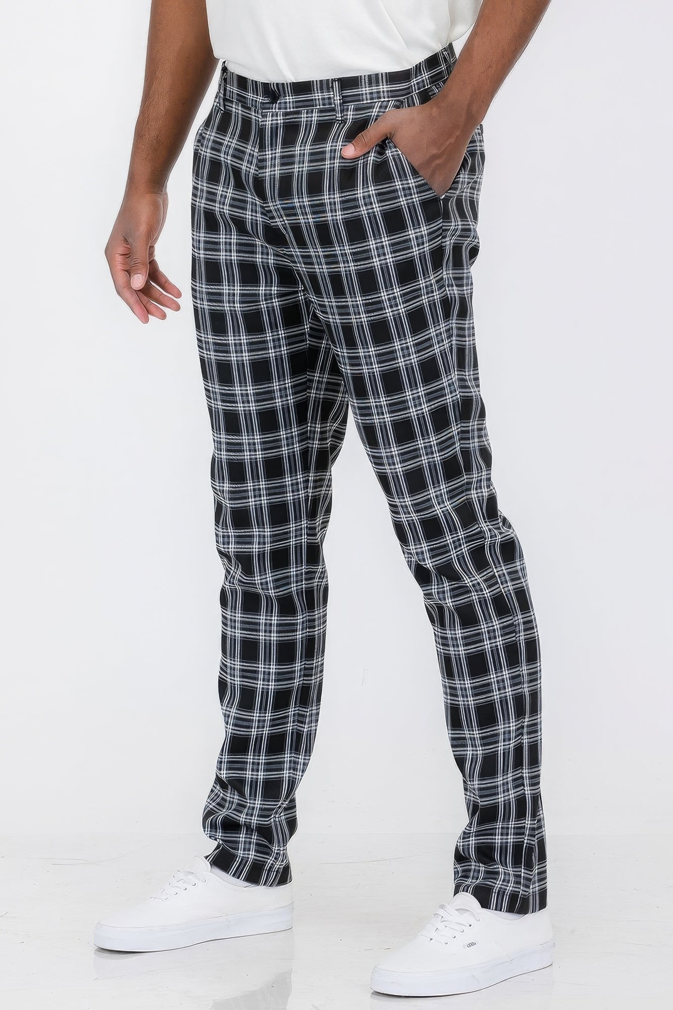 Men's Plaid Trouser Pants