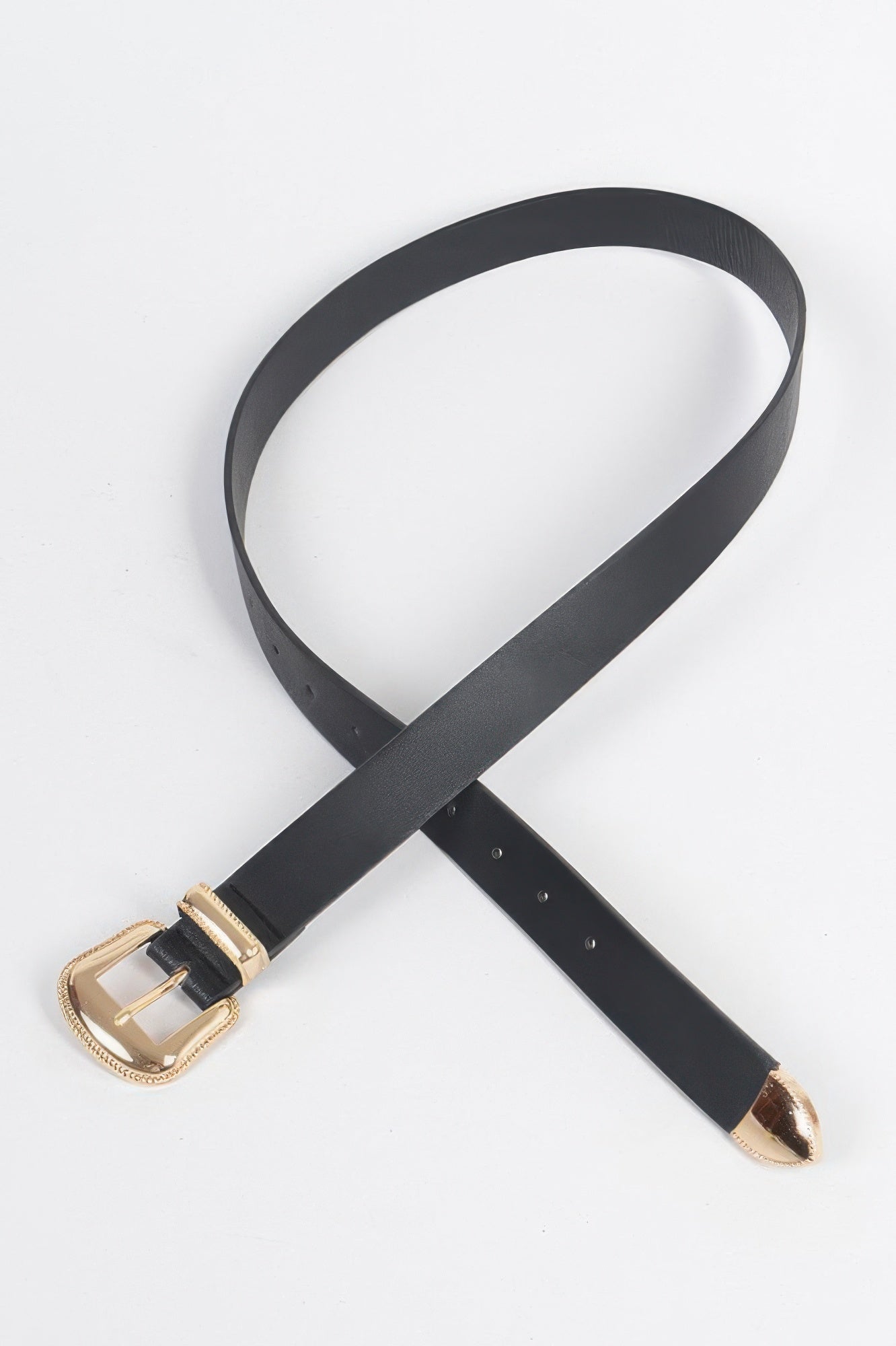 Metal Faux Leather Belt