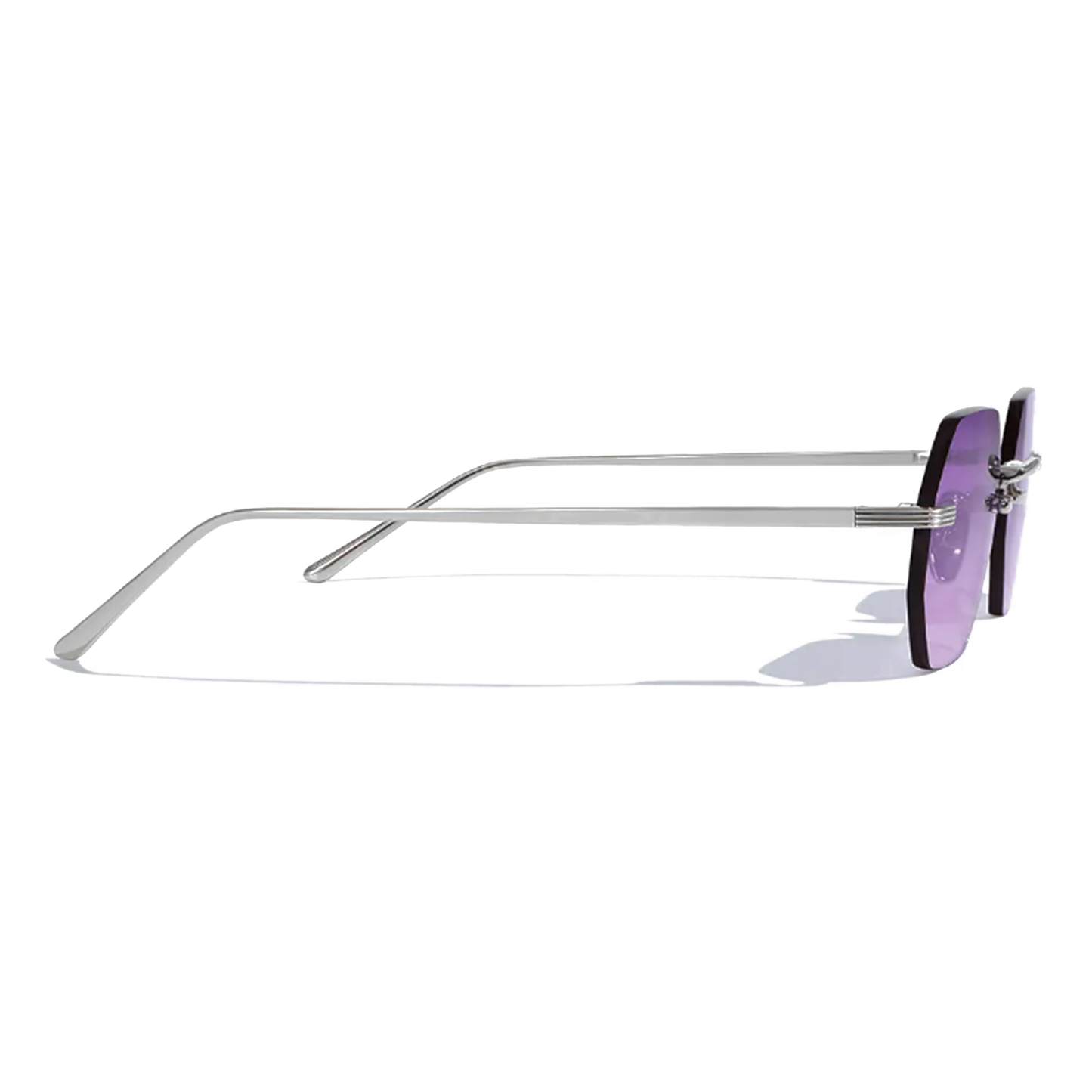 Milan Violette 51mm Rimless Sunglasses | Purple