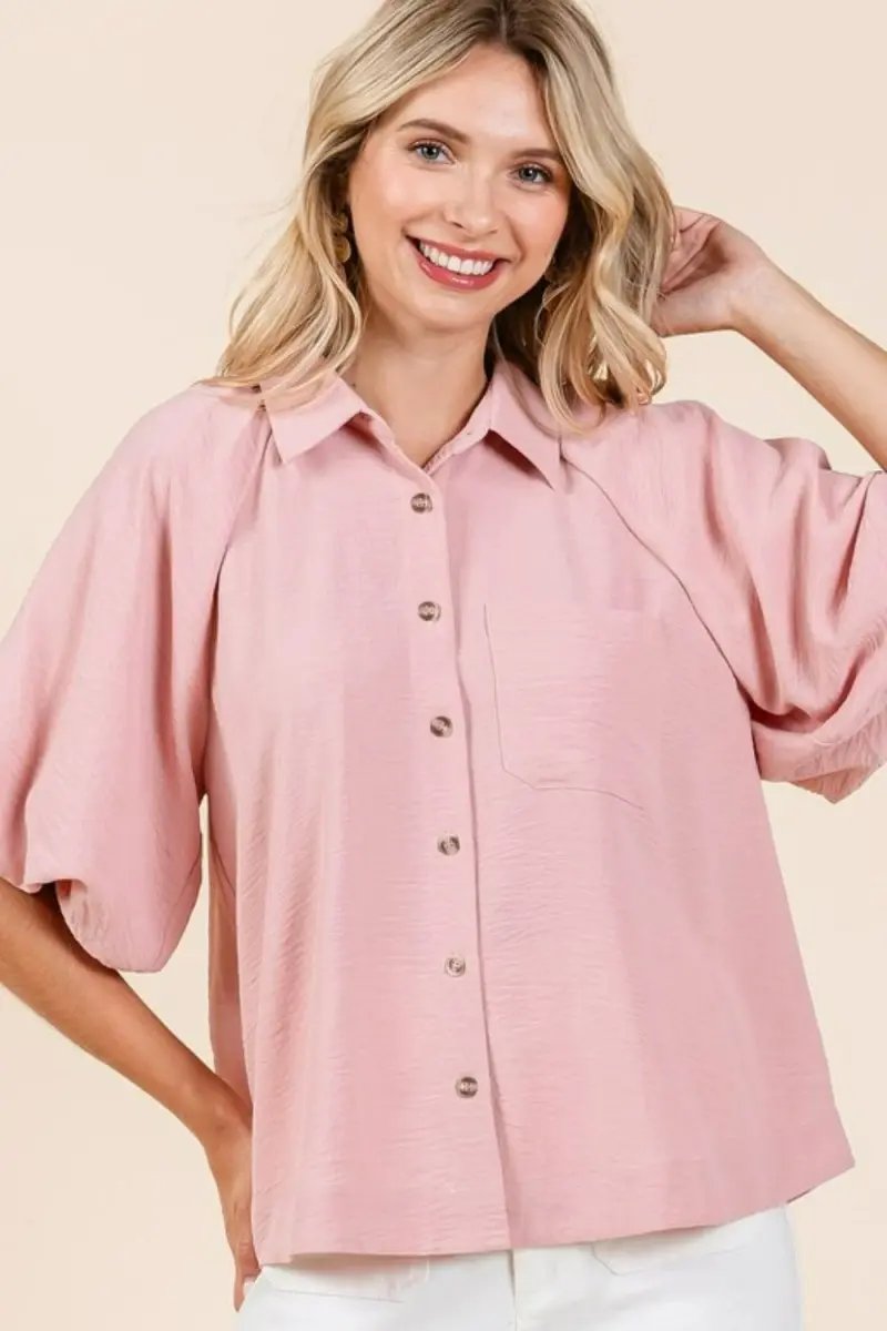 Women's Casual Button Down Top Women's Shirt - Airflow Lightweight Short Sleeve - Casual Button Down