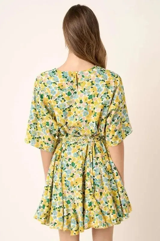 Dresses Trendsi Floral Mini Dress Women's Casual Summer Dress Tie Waist Cute