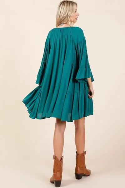Dresses Trendsi Frill Tie Dress Women's Party/Date Night Mini Dress Bell Sleeves