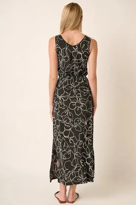 Dresses Trendsi Floral V-Neck Dress Women's Casual Summer Mini Dress - Side Slit, Sleeveless