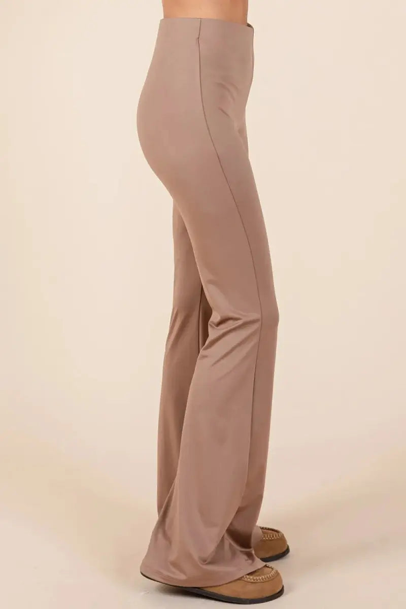 Trendsi Flare Pants Women's Casual Wear Soft Stretchy Elastic Waist Pants