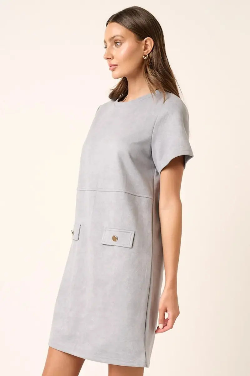 Sweaters Trendsi Suede Mini Dress Women's Party/Date Night Bodycon Short Sleeve Chic