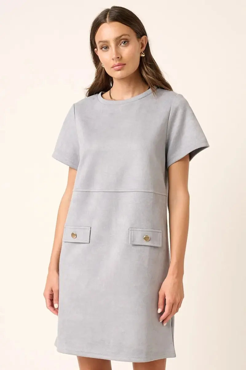 Sweaters Trendsi Suede Mini Dress Women's Party/Date Night Bodycon Short Sleeve Chic