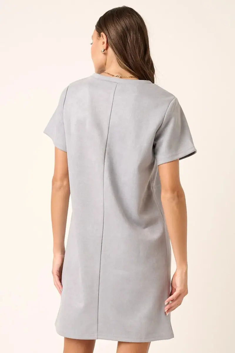 Sweaters Trendsi Suede Mini Dress Women's Party/Date Night Bodycon Short Sleeve Chic
