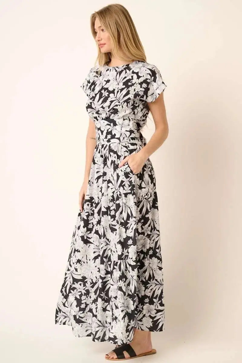 Women's Skirt & Top Set Skirt & Top Set - Lightweight Tropical Print - Matching Outfit
