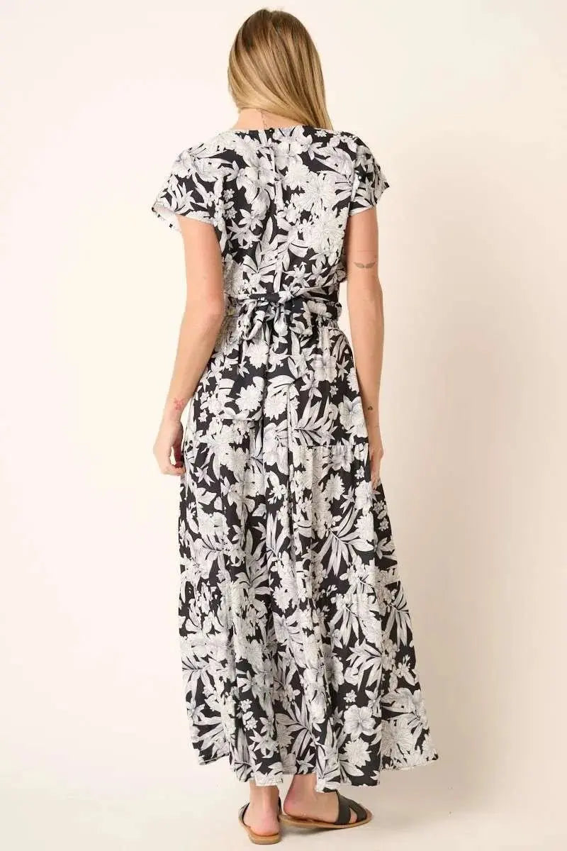 Women's Skirt & Top Set Skirt & Top Set - Lightweight Tropical Print - Matching Outfit