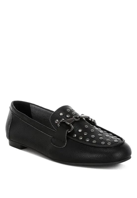 Shoes Rag Company Modaha Horsebit & Embellished Real Leather Women's Loafers