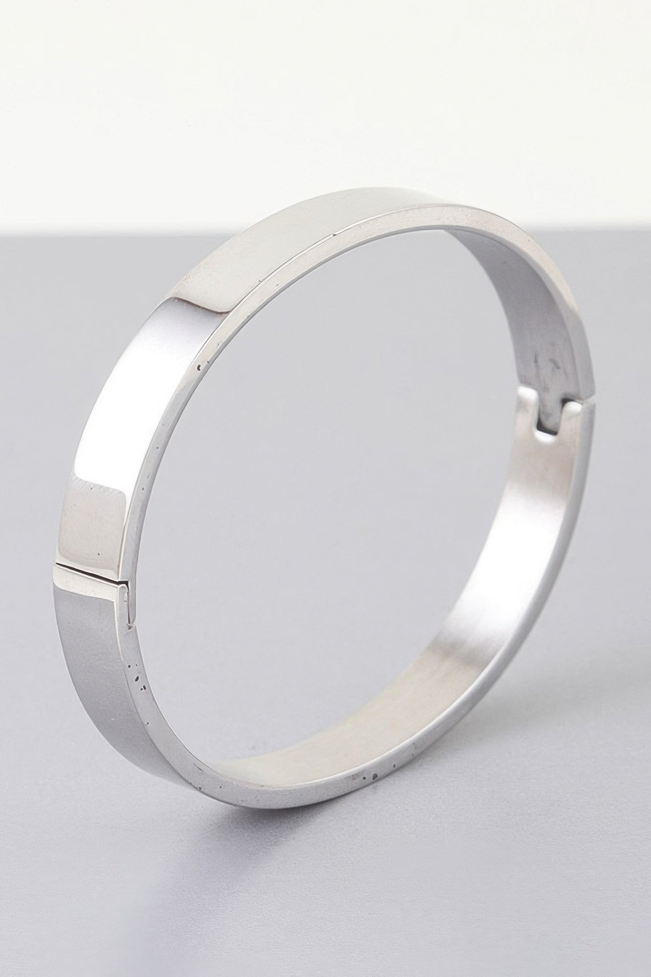 Modern Matte Minimalist Silver Cuff Bracelet